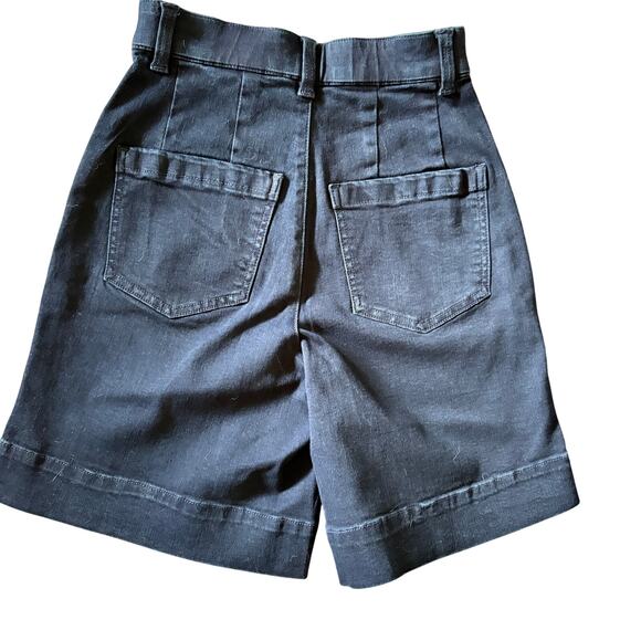 Universal Standard High Waisted Shorts 4XS 00 0 2XS NWT Dark Indigo Jean Denim - Picture 2 of 5